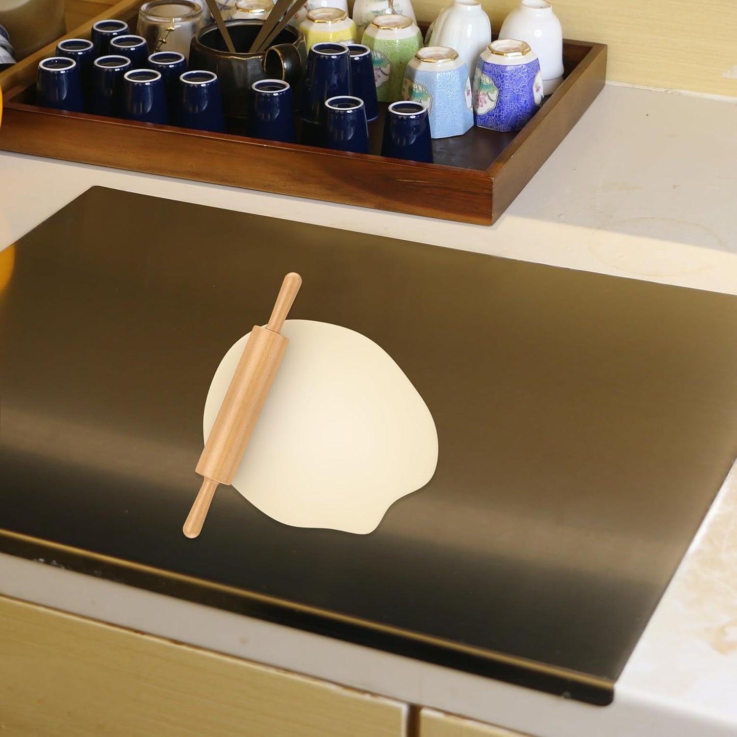 Stainless Steel Cutting Boards for Kitchen, Kneading Cutting Board Mats, Metal Cutting Board for Meat, Fruits, Vegetables