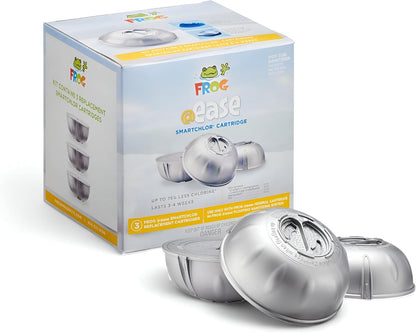 FROG @Ease Replacement SmartChlor Cartridge for use with Hot Tub FROG @Ease Floating System - Hot Tub Sanitizer System Supports Less Chlorine Use - 3