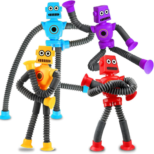 Robot Sensory Travel Roadtrip Toys 4Pcs for Toddlers Kid Boy Year Old Ages 3 4 5 6 7 8