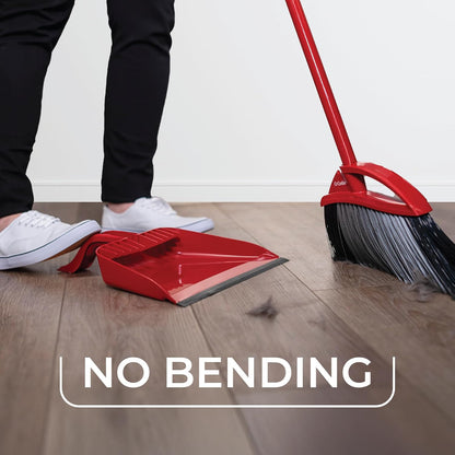 O-Cedar Pet Pro Broom with Step-On Dustpan, Remove 99% with One Sweep, Removes 3 Times More Pet Hair, Quiet Cleaning Tool for Cat and Dog Owners