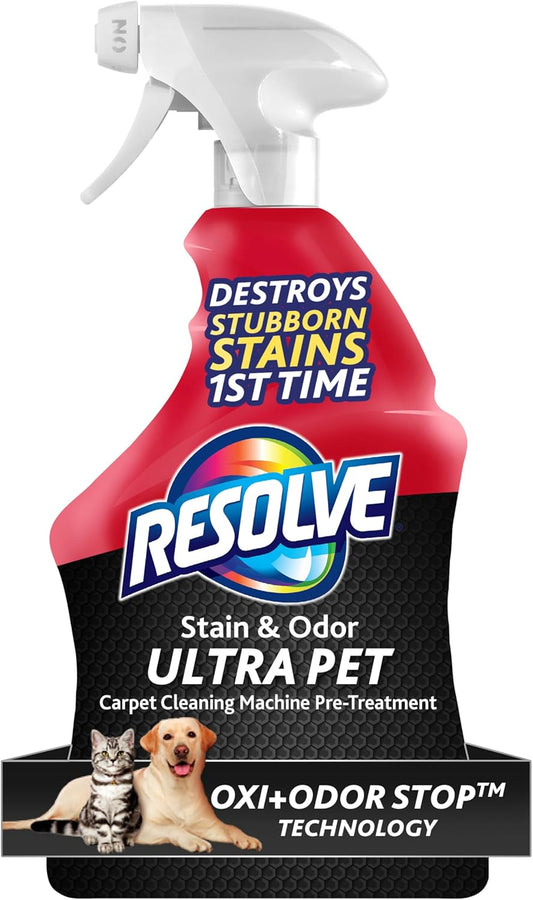 Resolve Ultra Pet Carpet Cleaner Spray for Removal of Pet Stains & Odors, 32oz