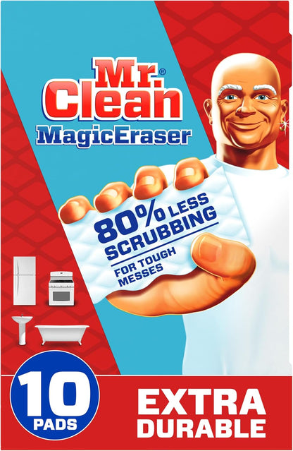 Mr. Clean Magic Eraser Sponge, All Purpose Cleaner, Cleaning Scrubber, Wall, Sneaker, Kitchen, Bathroom, Shower Cleaner, Cleaning