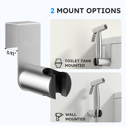 Arofa Handheld Toilet Bidet Sprayer for Toilet-Adjustable Water Pressure Control with Bidet Hose for Feminine