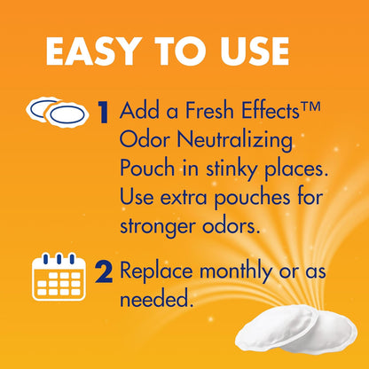 Arm & Hammer Fresh Effects Odor Neutralizing Baking Soda Pouches, Unscented Deodorizer for Long Lasting Freshness in Shoes, Gym Bags, & Small