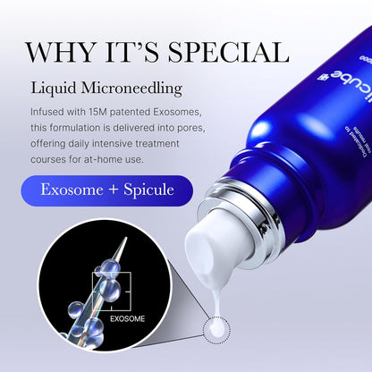 medicube Exosome Shot Zero 2,000 PPM Spicule Facial Serum, Liquid Skin Booster Serum, Exosome, AHA+BHA+PHA, Pore Care, Dead Skin Cells, Skin