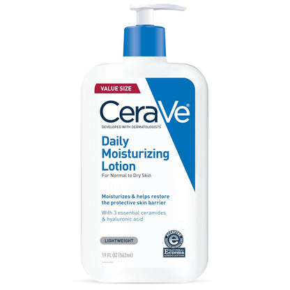 CeraVe Daily Moisturizing Lotion for Dry Skin, Body Lotion & Face Moisturizer with Hyaluronic Acid and Ceramides, Daily Moisturizer, Fragrance