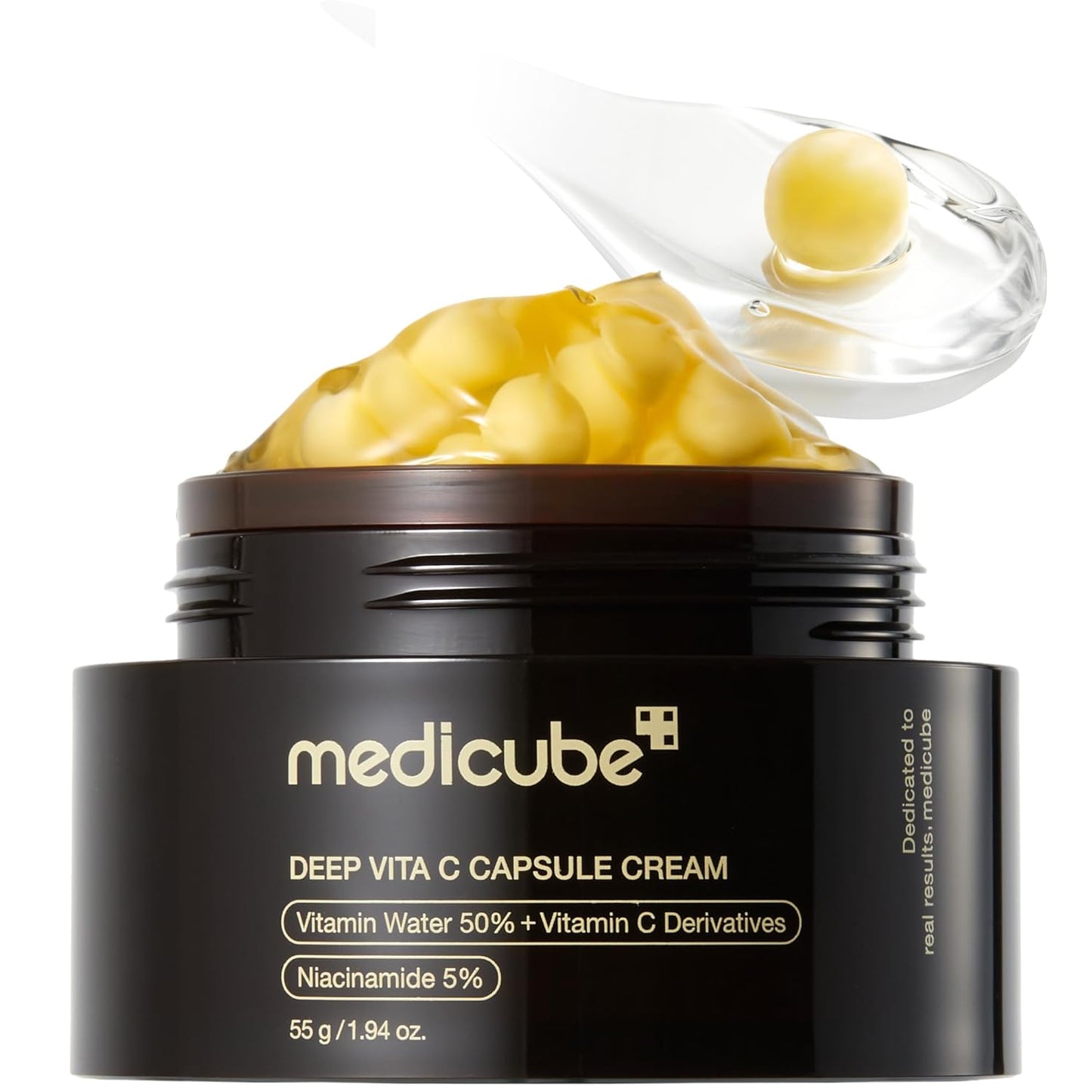 medicube Capsule Cream with Deep Vitamin C, Liposome Vitamin C Golden Capsule for Radiance & Firm-Looking Skin, Hydrating Glow Gel