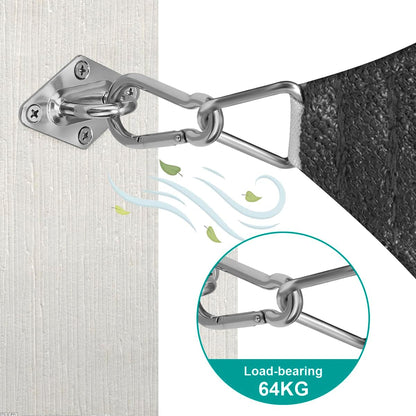 Sun Shade Sail Hardware Kit 6 Inch for Rectangle & Triangle Shade Sail