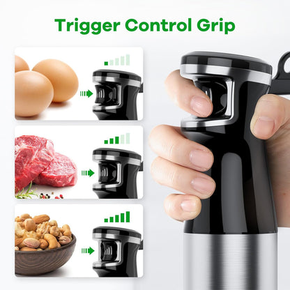 Turelar Immersion Blender Handheld Corded Hand Blenders Set 1100W, Trigger Variable Speed 5 in 1 Stick Emulsifier with