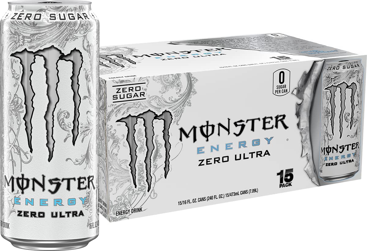 Monster Energy Zero Ultra, Sugar Free Energy Drink, 16 Ounce5