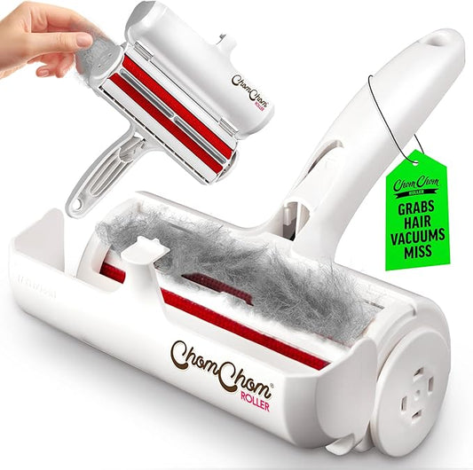 ChomChom Roller Pet Hair Remover Original Size Reusable Lint Roller for Cat & Dog Hair on Furniture, Couch, Carpet, Car, Rugs & Bedding