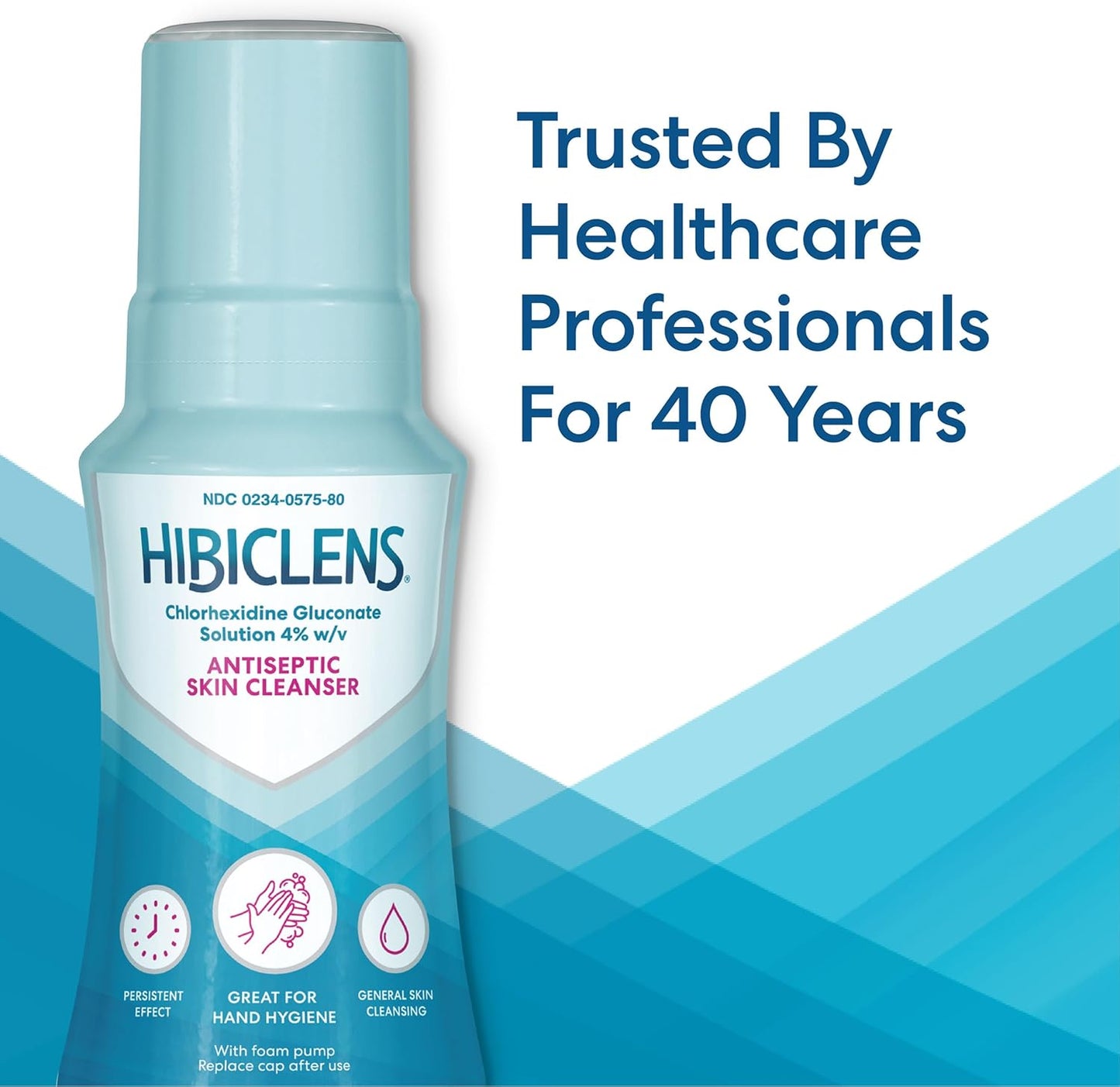 Hibiclens Antimicrobial and Antiseptic Soap and Skin Cleanser 8 oz with Foaming Pump for Home and Hospital 4% CHG