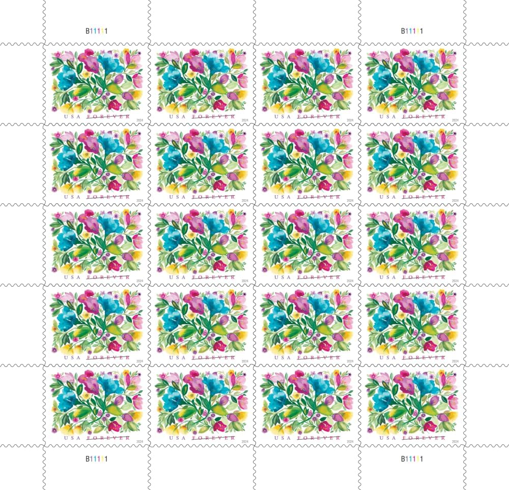 United States Postal Service Celebration Blooms (Sheet of 20) Forever Postage Stamps Scott
