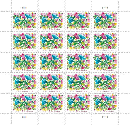 United States Postal Service Celebration Blooms (Sheet of 20) Forever Postage Stamps Scott