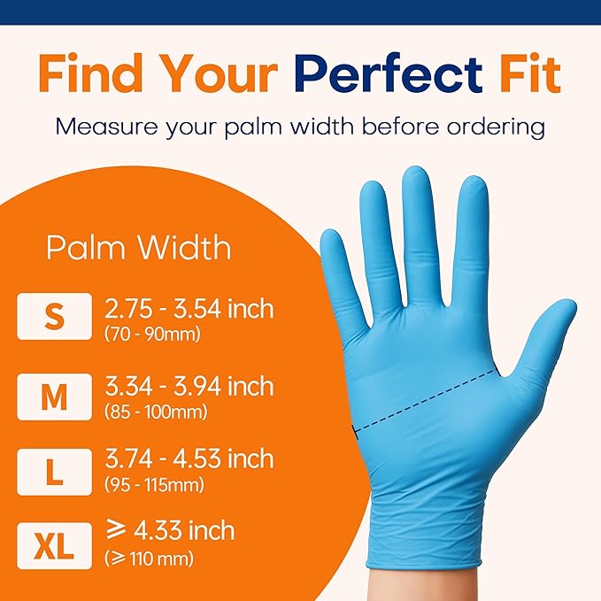 Supmedic Medical Soft Max Nitrile Exam Gloves, 100 Count Latex-Free Powder-Free Non-Sterile Food Safe Disposable Glove, Blue