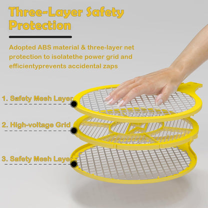2 Pack Electric Fly Swatter, Bug Zapper Racket for Indoor Pest