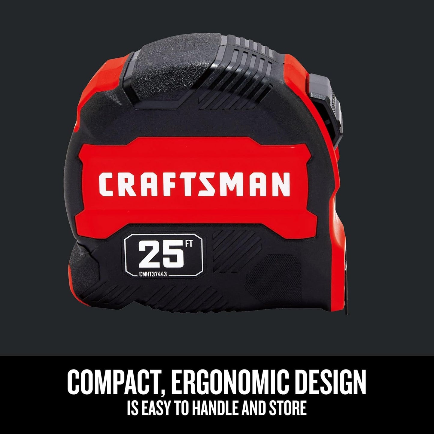 CRAFTSMAN 25-Ft Tape Measure with Fraction Marketing, Retractable, Manual-Locking Blade