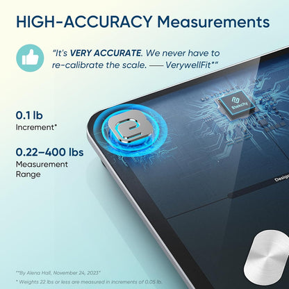 Etekcity Smart Scale for Body Weight, FSA&HSA Eligible, Bathroom Digital Weighing Scale with BMI, Body Fat, Muscle