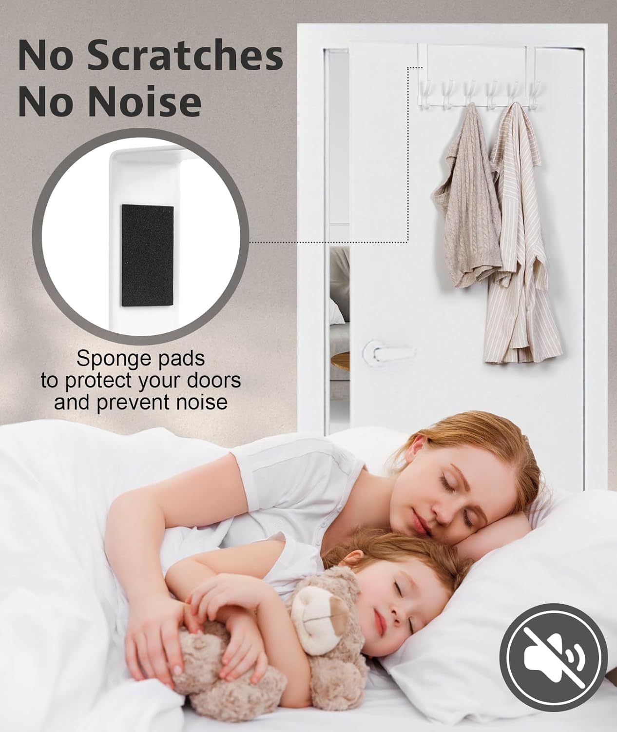 Optish Over The Door Hooks, Door Hanger Hooks for Hanging, Over The Doors Towel Racks for Bathroom, Coat Rack Dorm Essentials (1Pack