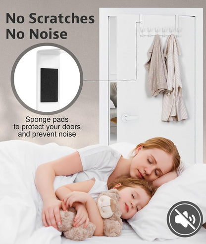 Optish Over The Door Hooks, Door Hanger Hooks for Hanging, Over The Doors Towel Racks for Bathroom, Coat Rack Dorm Essentials (1Pack