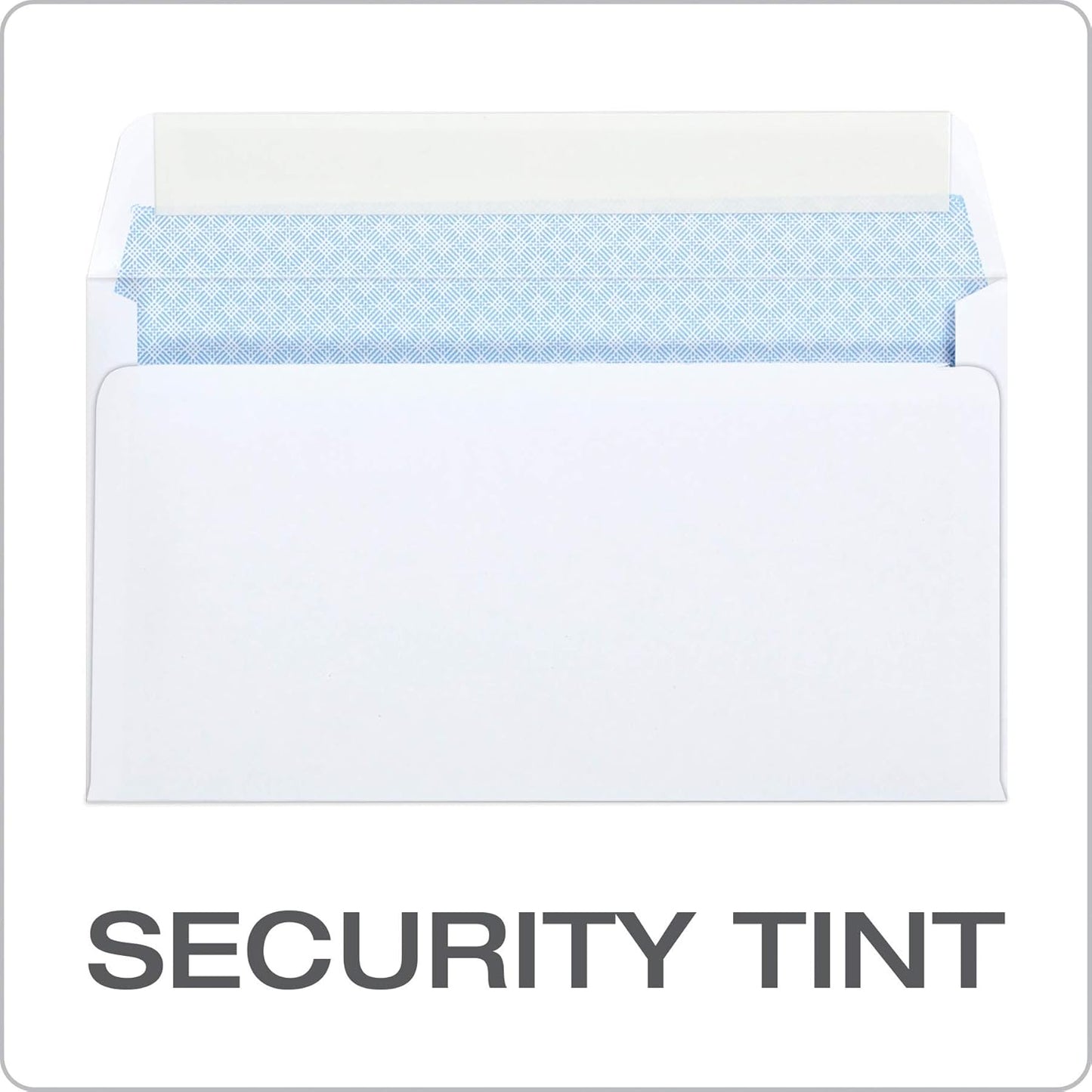 Quality Park 3/4 Self-Seal Security Envelopes, Security Tint and Pattern, Redi-Strip Closure, 24-lb White Wove, 3-5/8 x 6-1/2, 100/Box