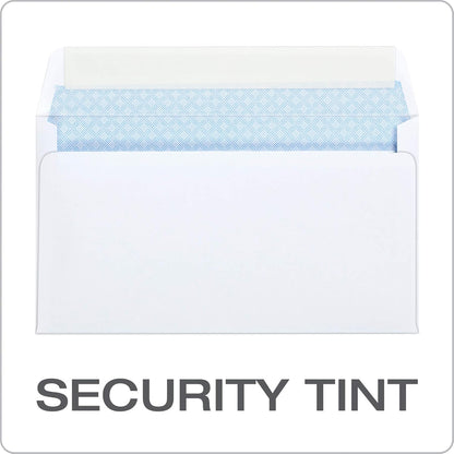 Quality Park 3/4 Self-Seal Security Envelopes, Security Tint and Pattern, Redi-Strip Closure, 24-lb White Wove, 3-5/8 x 6-1/2, 100/Box