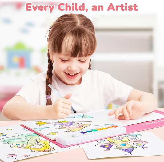 JoyCat Paint with Water Coloring Books for Toddlers, Watercolor Painting Sets for Kids Ages 3-5