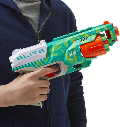 NERF Elite Disruptor Dynamic Green Dart Blaster, Rotating Drum, Slam Fire, Easter Gift for