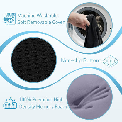 BlissTrends Seat Cushion with Velvet Cover, Thick Memory Foam Cushions for Office Chair, Car Seat