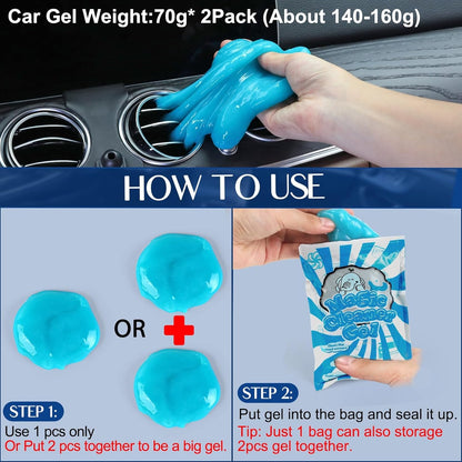 Fitosy Car Interior Duster Detail Brush Cleaning Gel