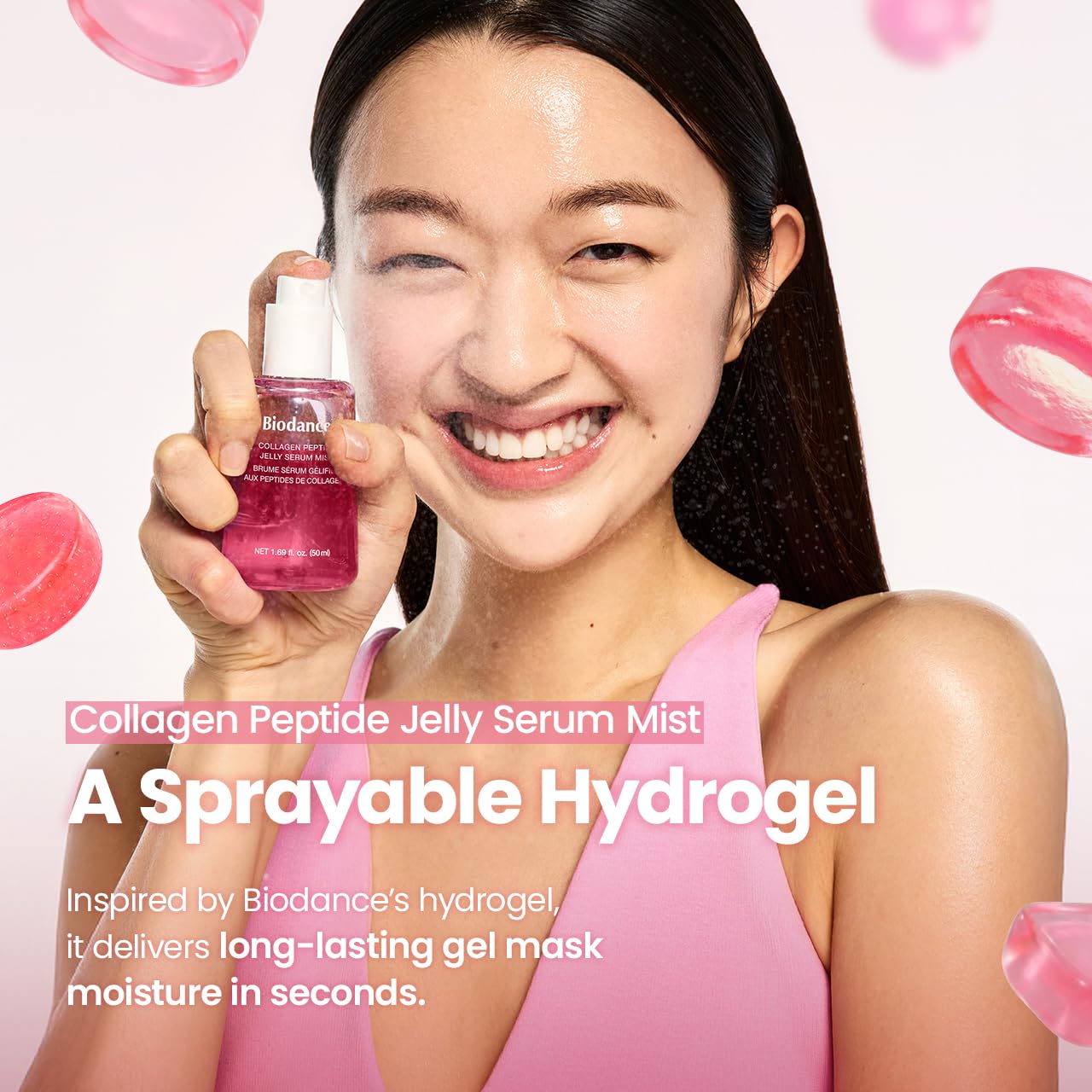 BIODANCE Collagen Peptides Jelly Serum Mist, Hydrating Face Mist, Plumping, Anti-Aging Face Spray, Sprayable