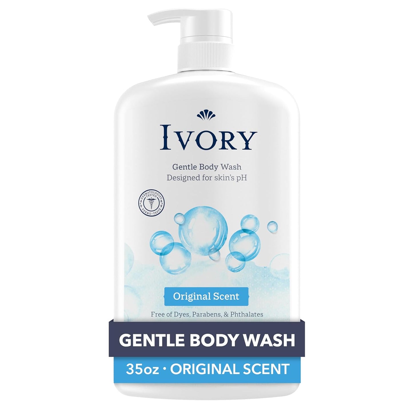 Ivory Body Wash, Designed for the Whole Family, Gentle Formula, Free of Dyes Heavy Perfumes Parabens Phthalates & Silicones, for Sensitive