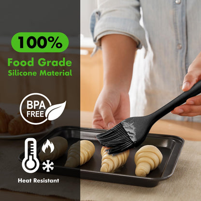 HOTEC 600 Heat Resistasnt Basting Brushes, BPA Free Silicone Pastry