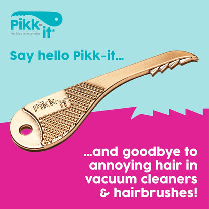 Pikk-it Vacuum Hair Brush Cleaner Tool Removes Tangled Hair from Vacuums & Hairbrushes, Pet & Human Hair Removal Comb