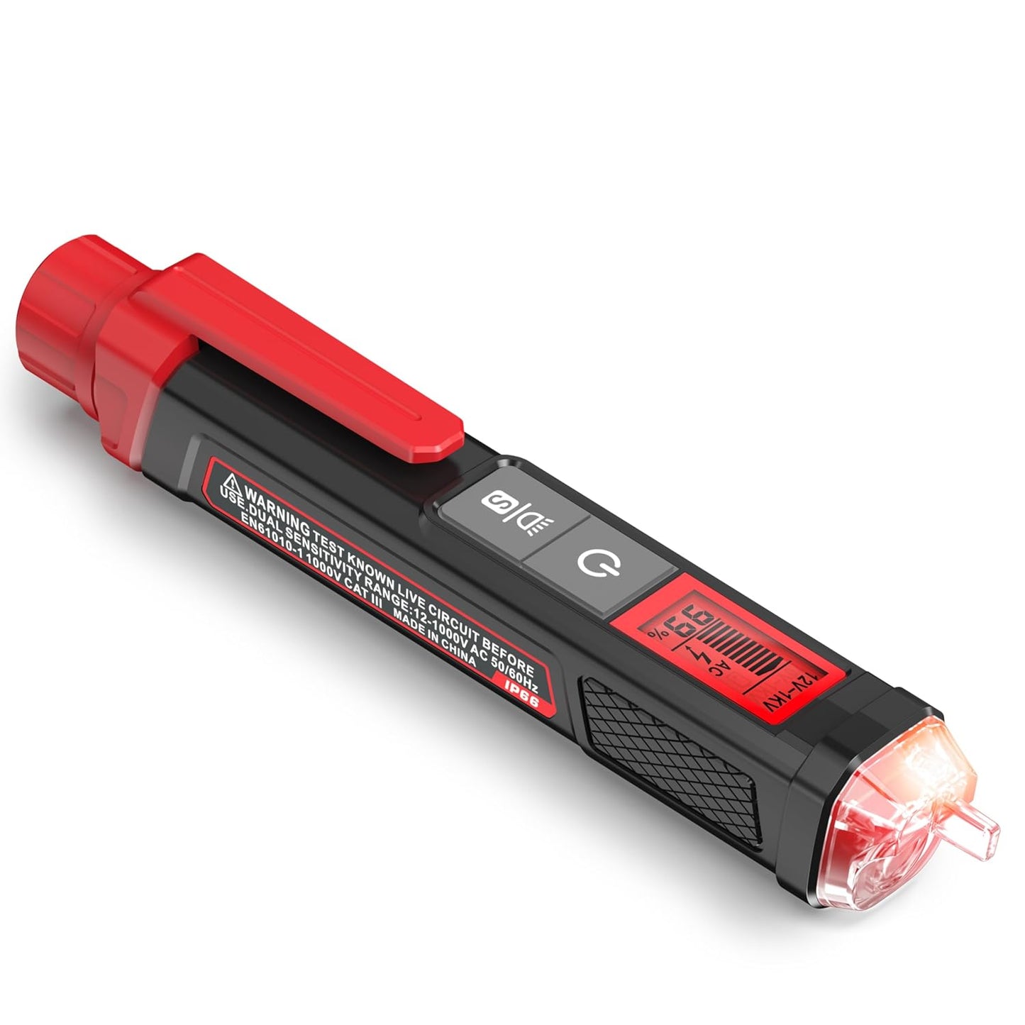 KAIWEETS Voltage Tester/Non-Contact Voltage Tester with Signal Percentage, Dual Range AC 12V/70V-1000V, Live/Null Wire