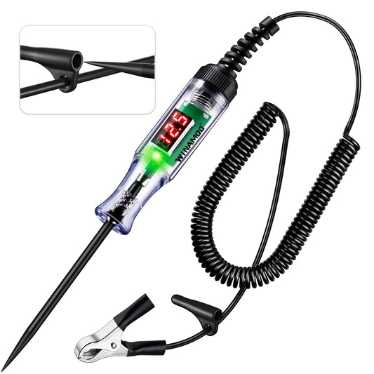 WINAMOO Automotive Test Light with 3-48V LED Digital Voltage Display, Auto Circuit Tester with Voltmeter & Dual Color Polarity