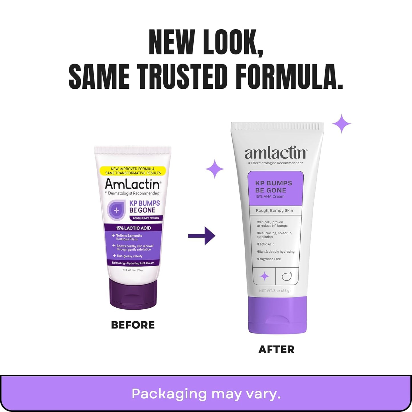 AmLactin KP Bumps Be Gone - Therapeutic Body Cream for Keratosis Pilaris - No-Scrub Exfoliator and Body Moisturizer for Dry Skin with 15% Lactic Acid