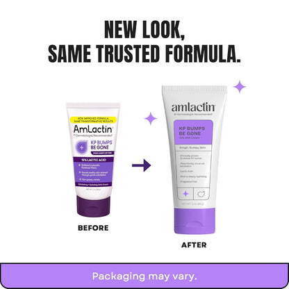 AmLactin KP Bumps Be Gone - Therapeutic Body Cream for Keratosis Pilaris - No-Scrub Exfoliator and Body Moisturizer for Dry Skin with 15% Lactic Acid