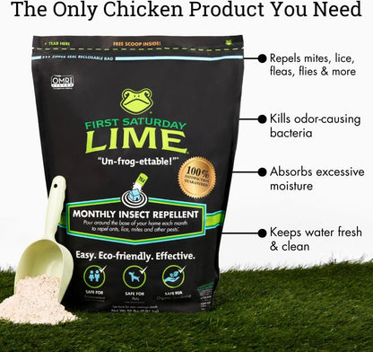 First Saturday Lime Insect Deterrent-20LB Bag| Monthly Insect Shield| Multi-Purpose Insect Control for Outdoors| Prevents Ants & Other Insects