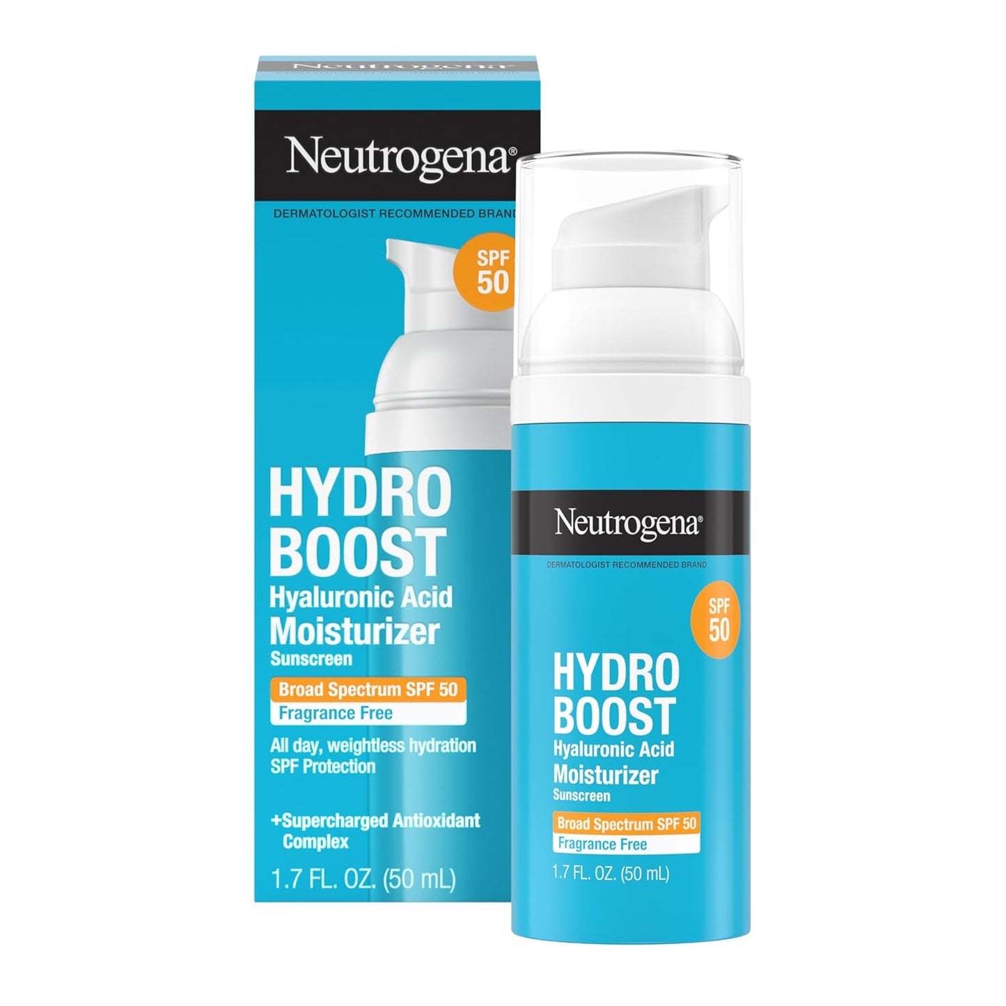 Neutrogena Hydro Boost Hyaluronic Acid Face Moisturizer with Broad Spectrum SPF 50 Sunscreen