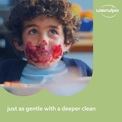 WaterWipes Sensitive+ Baby & Toddler Wipes, 3-In-1 Cleans, Cares, Protects, 99.9% Water, Textured Clean, Unscented &