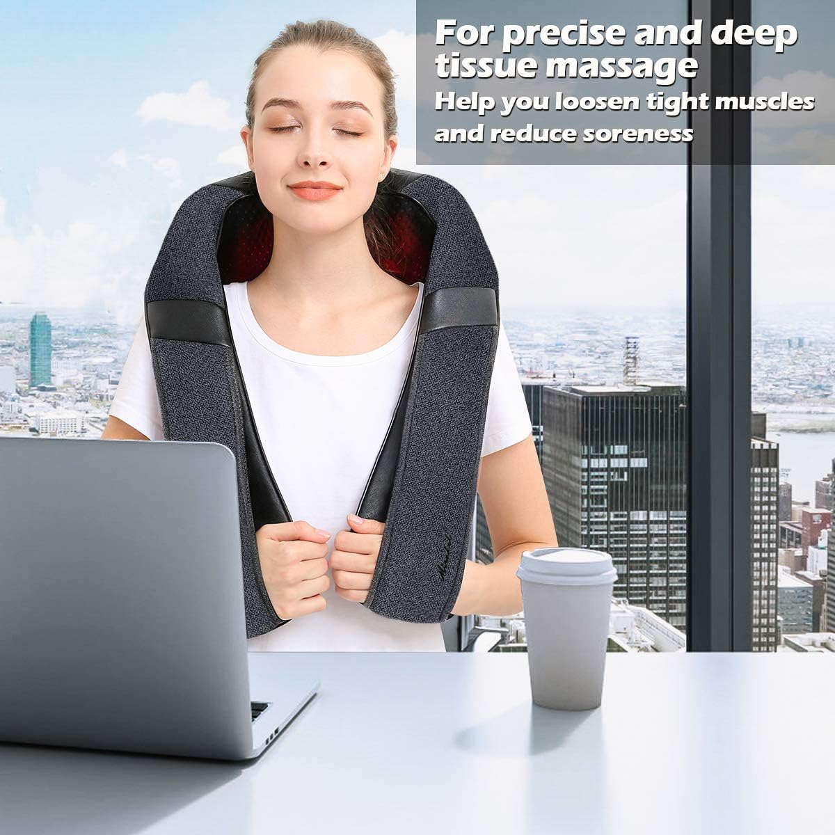 Mirakel Mothers Day Gifts for Mom Wife Women, Neck Massager for Pain Relief Deep Tissue, Electric Shiatsu Shoulder & Back Massager with