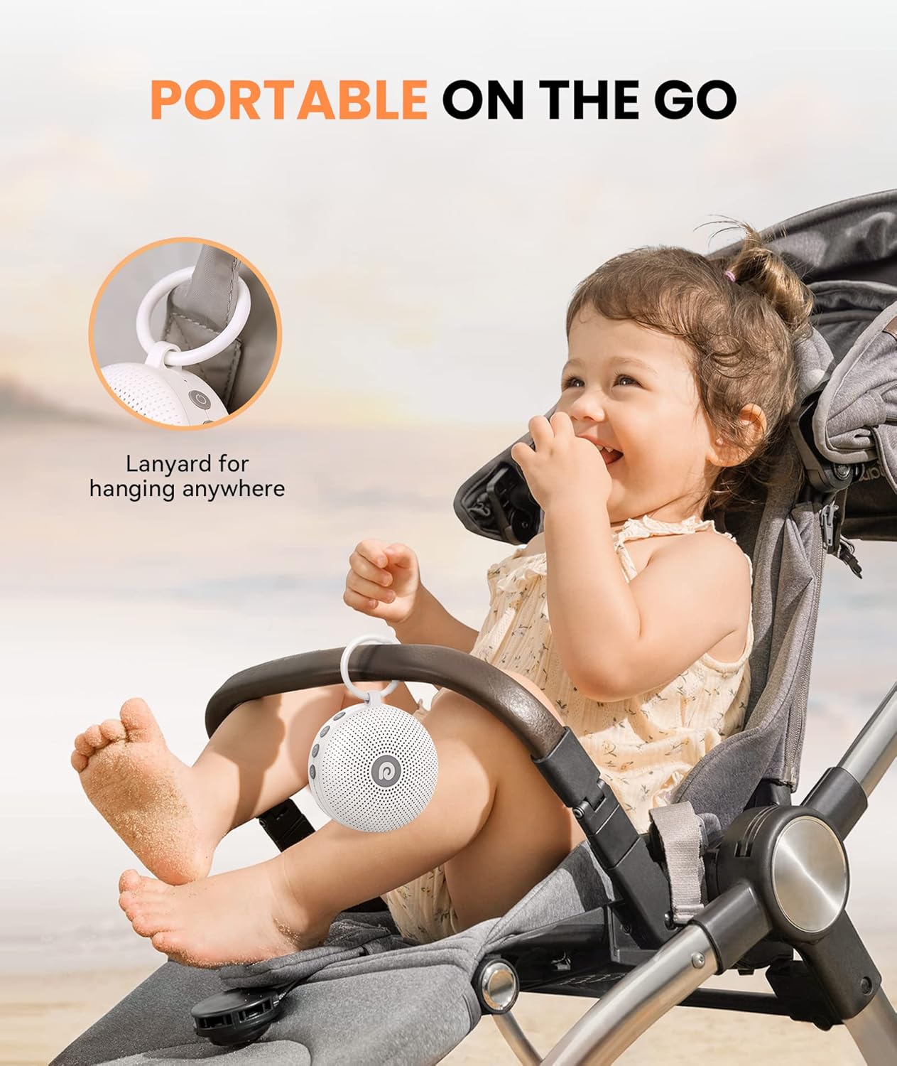 Dreamegg Portable Noise Machine for Baby Adult, Features Powerful Battery, 21 Soothing Sound, Noise Canceling for Office &