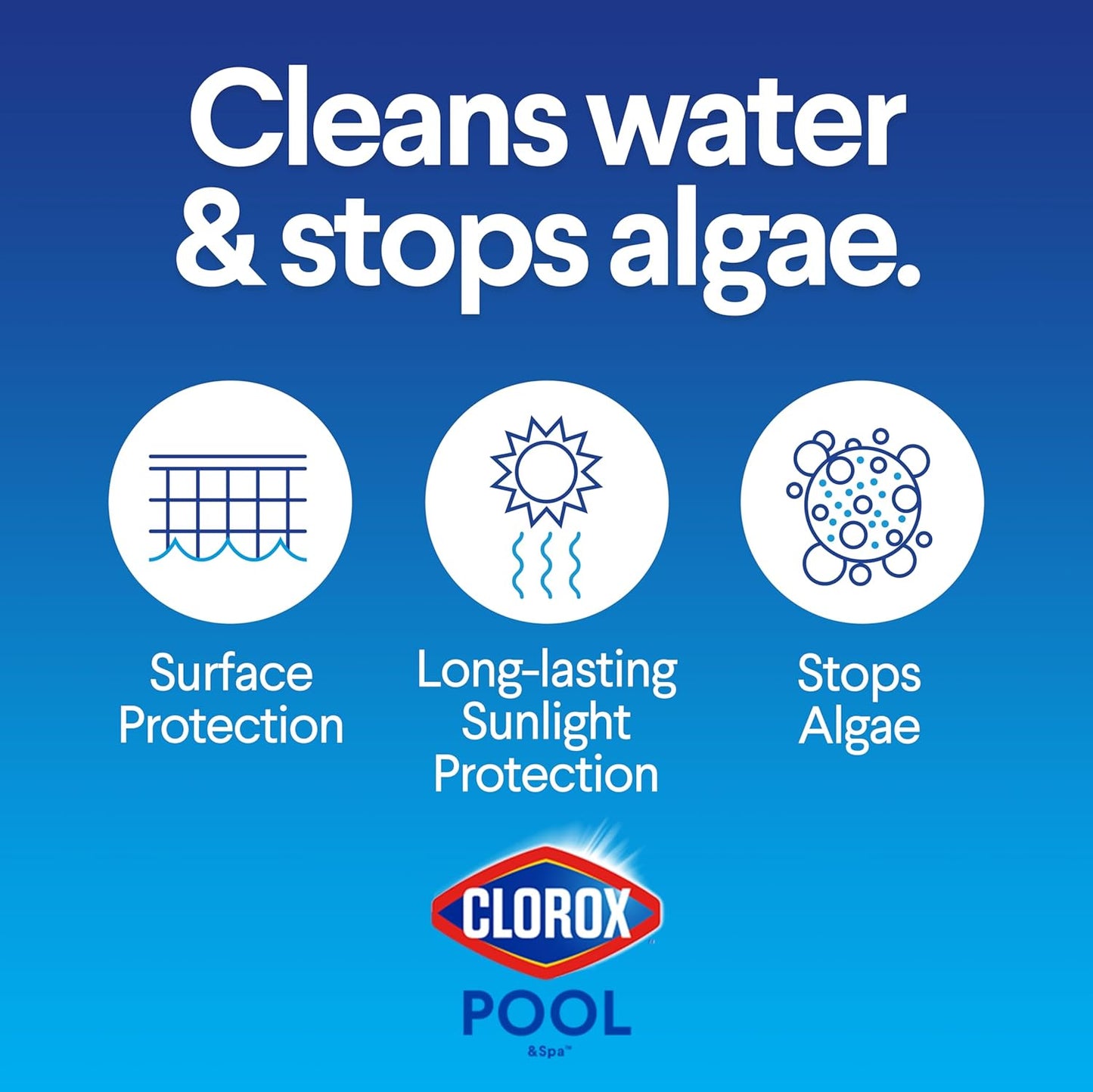 Clorox Pool&Spa XTRABLUE 3 Chlorinating Tablets, Individually Wrapped, Kills Bacteria & Stops Algae (5 LB)