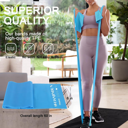 Lianjindun 5 Pcs Professional Resistance Bands. Latex-Free, Pilates Band, Work Out Bands, Stretch Bands for Working Out Women or