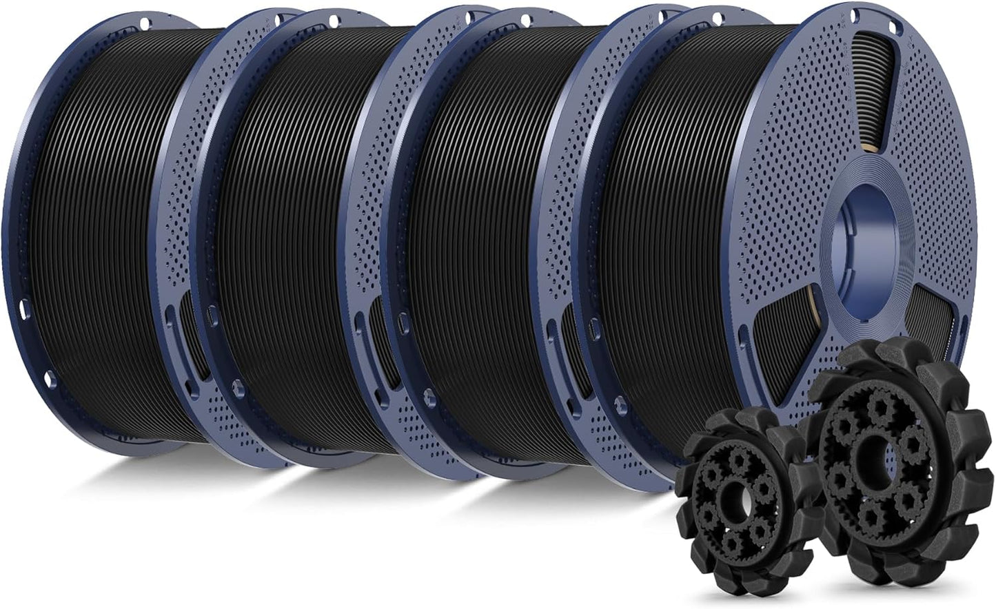 SUNLU PLA+2.0 3D Printer Filament Bundle, 4KG Upgrade PLA+ Filament 1.75mm, Tougher and Stronger, Dimensional Accuracy +/-0.02mm, 1KG per