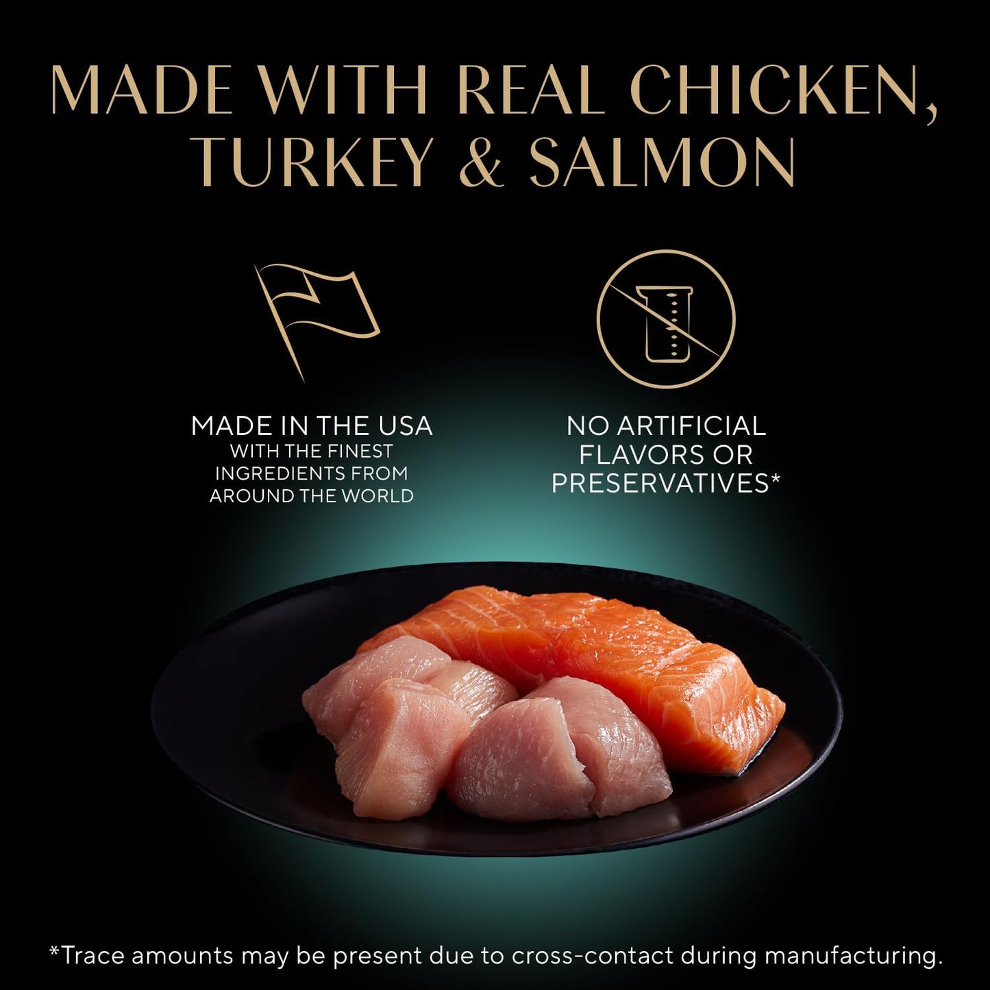 Sheba Perfect Portions Wet Cat Food Cuts in Gravy, Cat Food Wet Recipe, Roasted Chicken Entree, with Sustainable Salmon, Tender Turkey