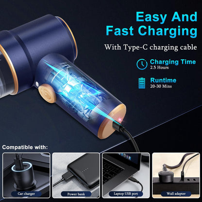 KMM Handheld Car Vacuum Cleaner, 9000Pa Vacuum Cleaner and Air Duster, 120W High Power Hand Held Vacuum with LED Light and Multi-Nozzles for