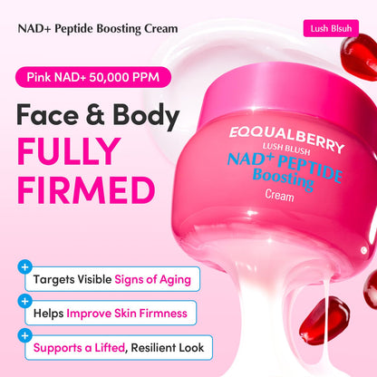 EQQUALBERRY NAD+ Peptide Boosting Cream NAD+ 5% & 13 Peptides Anti-Aging Korean Skincare Face & Body