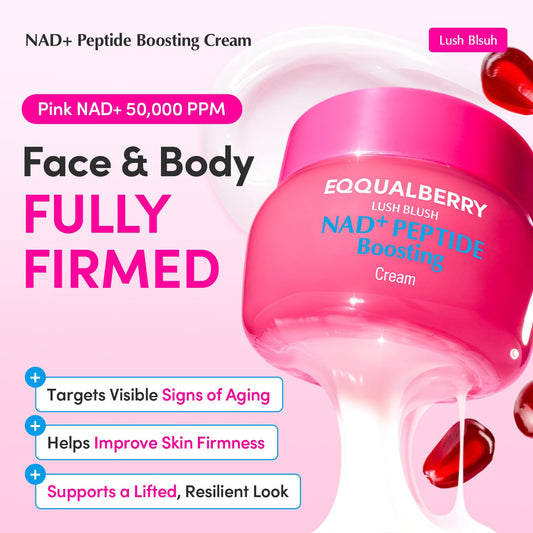 EQQUALBERRY NAD+ Peptide Boosting Cream NAD+ 5% & 13 Peptides Anti-Aging Korean Skincare Face & Body